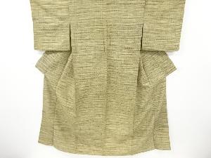 アンティーク　横段模様織り出し手織り節紬着物